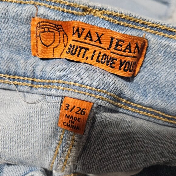 Wax Butt I Love You Jeans Womens Size 3 Skinny Low Rise Light Wash Denim Pants - Picture 6 of 7